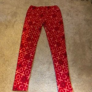 OS Lularoe Valentines Day Leggings